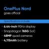 一加Nord搭載Snapdragon 765G SoC與90Hz顯示屏等:價格規格