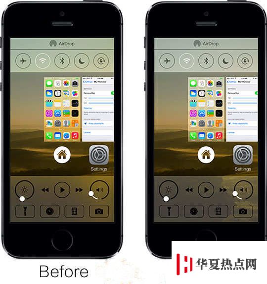 iOS7磨砂設計效果換成透明效果