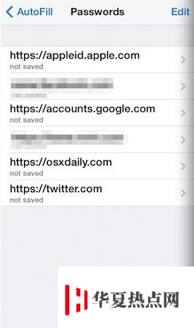 iPhone如何查看Safari瀏覽器保存的網站密碼