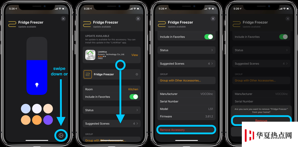 如何從「家庭」應用中，刪除 HomeKit 配件？