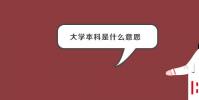 教育資訊:大學本科是什么意思