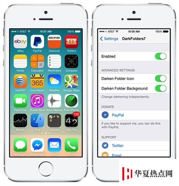 iOS7.1.2越獄插件推薦：文件夾背景和圖標變暗DarkFolders7