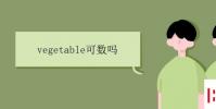 教育資訊:vegetable可數嗎