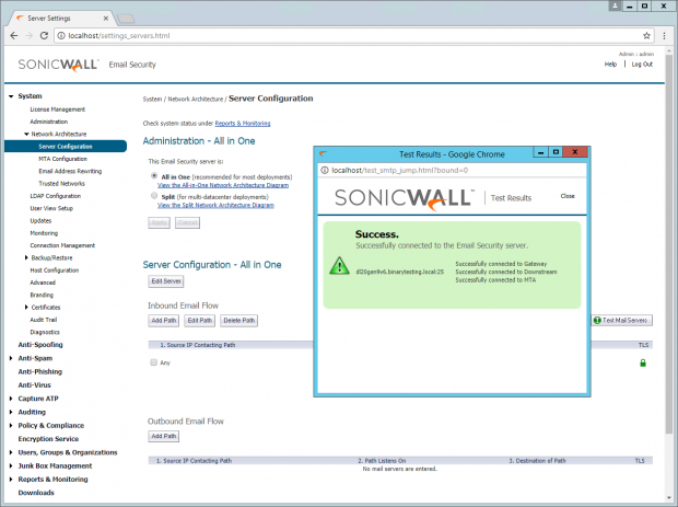 SonicWall Email Security 9.0審核
