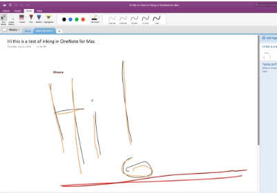 OneNote for Mac現在支持使用觸控板或平板電腦進行繪圖