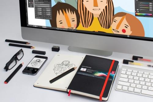 Moleskine的新智能筆記本實時矢量化Adobe Illustrator中的線條