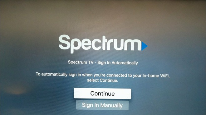 對于Spectrum用戶來說Apple TV的零登錄已經上線 但看不到應用程序