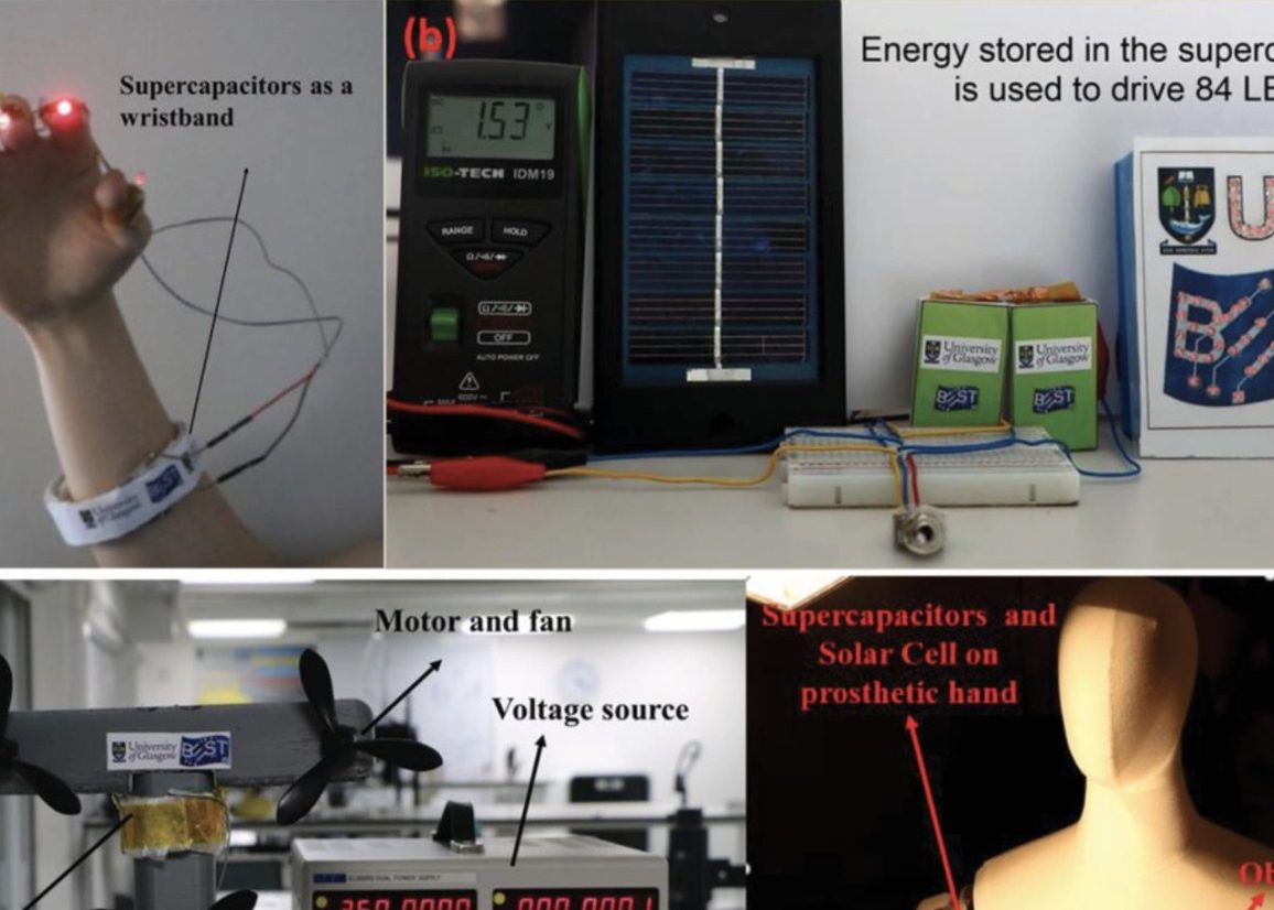 石墨烯超級電容器利用太陽為先進的可穿戴設備供電