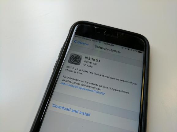 Apple開始推出帶有安全修復程序的iOS 10.2.1