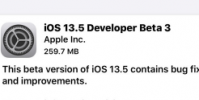 蘋果向參與測試iOS系統的用戶推送了iOS13.5 beta 3版本
