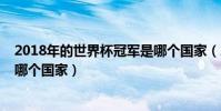 2018年的世界杯冠軍是哪個國家(2018年的世界杯冠軍是哪個國家)