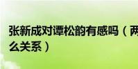 張新成對譚松韻有感嗎(兩個人私下究竟是什么關系)