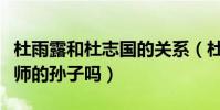 杜雨露和杜志國的關系(杜淳真的是杜雨露老師的孫子嗎)