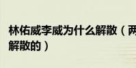 林佑威李威為什么解散(兩人一開始就注定要解散的)