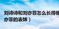 劉詩詩和劉亦菲怎么長得像(網傳劉詩詩是劉亦菲的表妹)