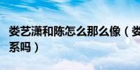婁藝瀟和陳怎么那么像(婁藝瀟和陳是親戚關系嗎)