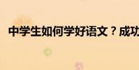 中學生如何學好語文?成功逆襲學習的秘?