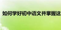 如何學好初中語文并掌握這些成績提高30分