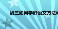 初三如何學好語文方法和技巧很重要