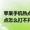 蘋果手機熱點打不開是怎么回事（蘋果手機熱點怎么打不開）