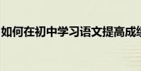 如何在初中學習語文提高成績是最有效的方法