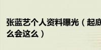 張藍藝個人資料曝光(起底張藍藝的資源為什么會這么)