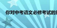 你對中考語文必修考試的重點了解多少?