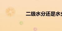 二級水分還是水分對?