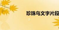 珍珠鳥文字片段內容