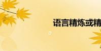 語言精煉或精煉