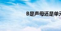 B是聲母還是單元音?