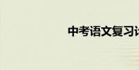 中考語文復習計劃