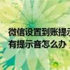 微信設置到賬提示音為什么不提示（微信到賬有提示但是沒有提示音怎么辦）