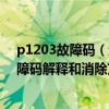 p1203故障碼（迷你p1313故障碼怎么解決 迷你P1313故障碼解釋和消除方法）