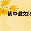 初中語文閱讀理解中的答題方法和技巧