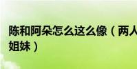陳和阿朵怎么這么像(兩人像是失散多年的親姐妹)