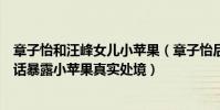 章子怡和汪峰女兒小蘋果(章子怡后媽形象被汪峰毀了一句話暴露小蘋果真實處境)