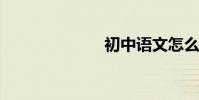 初中語文怎么學