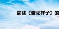 簡述《駱駝祥子》的主要內容