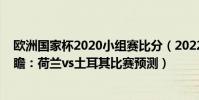 歐洲國家杯2020小組賽比分(2022世界杯歐洲區預選賽前瞻:荷蘭vs土耳其比賽預測)