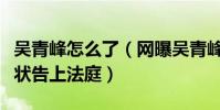 吳青峰怎么了(網曝吳青峰遭前經紀人一直訴狀告上法庭)