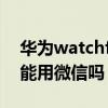 華為watchfit為啥沒有微信（華為watchfit能用微信嗎）