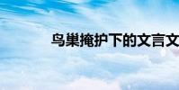 鳥巢掩護下的文言文翻譯主題