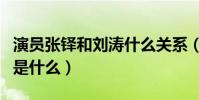 演員張鐸和劉濤什么關系(兩個人離婚的原因是什么)