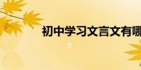 初中學習文言文有哪些技巧?