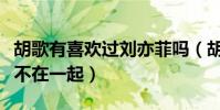 胡歌有喜歡過劉亦菲嗎(胡歌與劉亦菲為什么不在一起)