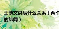 王博文洪辰什么關系(兩個人之間傳出了不少的緋聞)