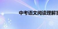 中考語文閱讀理解答題技巧