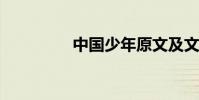 中國少年原文及文本分析
