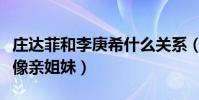 莊達菲和李庚希什么關系(莊達菲和李庚長得像親姐妹)